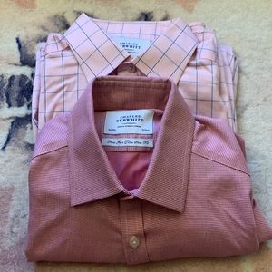 2 Charles Tyrwhitt dress shirts 15.5 33 1 extra slim other is slim fit